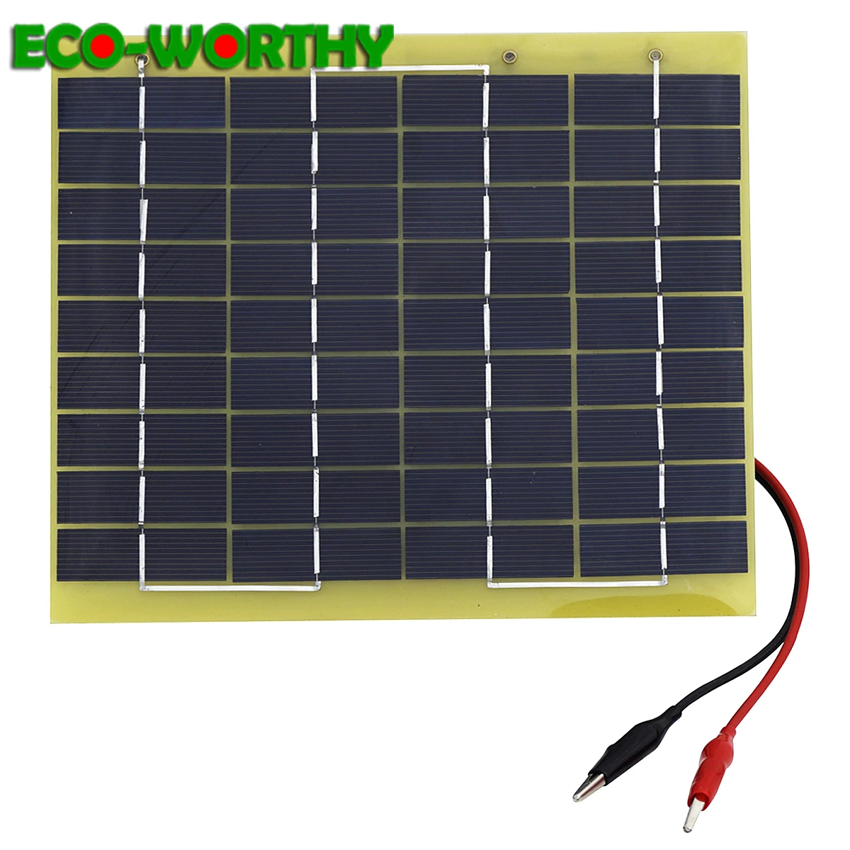 ECOworthy 5 Вт 18 в поликристаллическая эпоксидная солнечная панель с зажимом под