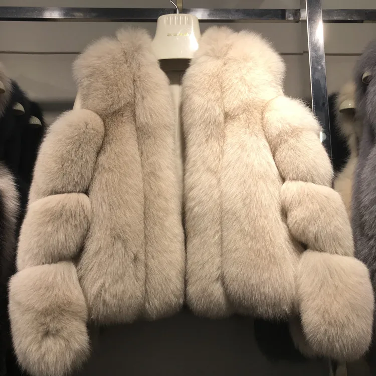 Лучшее пальто из натурального Лисьего меха женская шуба новая натуральной кожи |