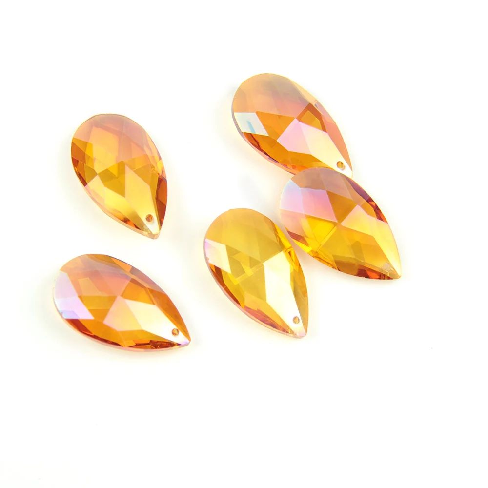 fuchsia yellow Хрустальные бусины 38 мм Люстра призмы цветные K9 кристалл слеза капли Suncatchers Висячие для люстры вечерние свадебные украшения - Цвет: fuchsia yellow