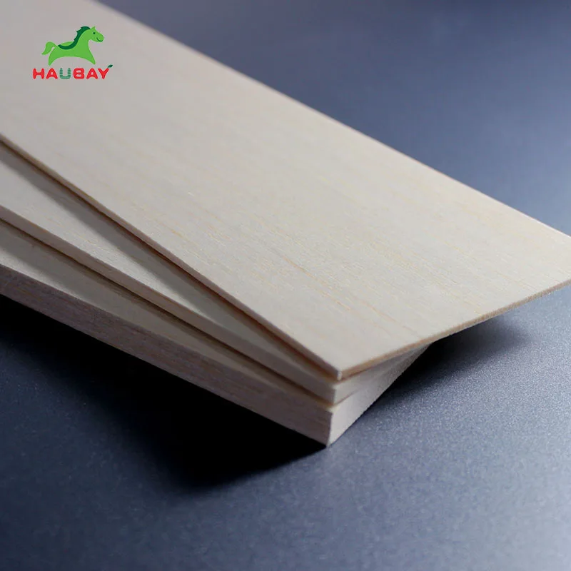 Haubay из бальзового дерева деревянные листы DIY 1000x100x8/10/12/15/20/25/30 мм для самолета