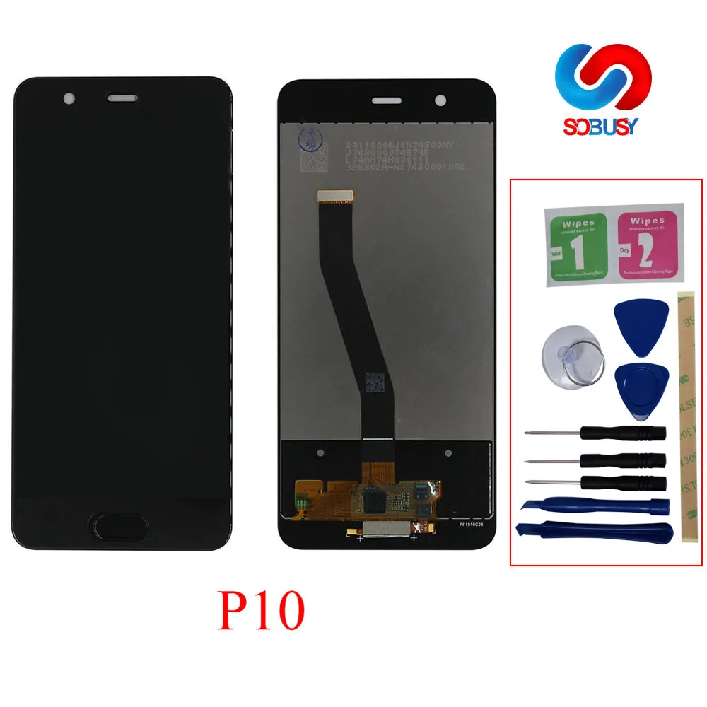 5 1 &quotFull HD ЖК-дисплей для Huawei P10 VTR-AL00 VTR-L09 VTR-L29 VTR-TL00 ЖК сенсорный экран дигитайзер