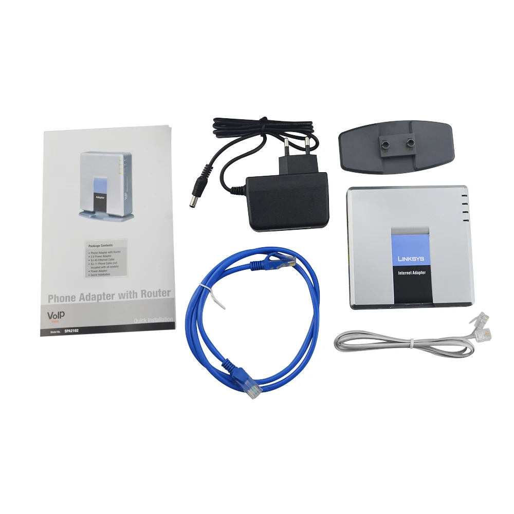 Лучший и дешевый разблокированный VoIP-адаптер Linksys SPA2102 с маршрутизатором VoIP-шлюз