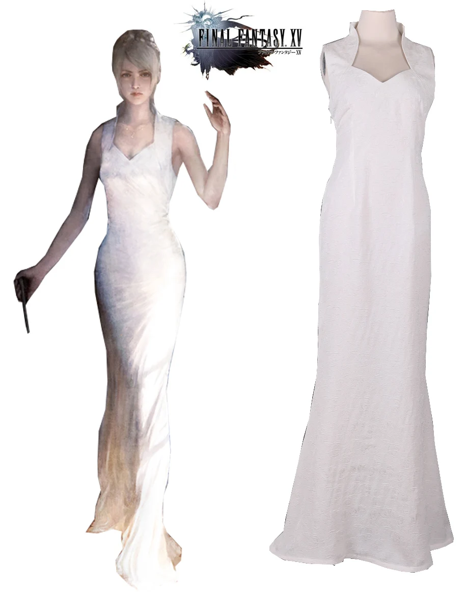 Новый Final Fantasy XV Lunafreya Nox Fleuret принцесса вечернее платье костюмы для косплея на
