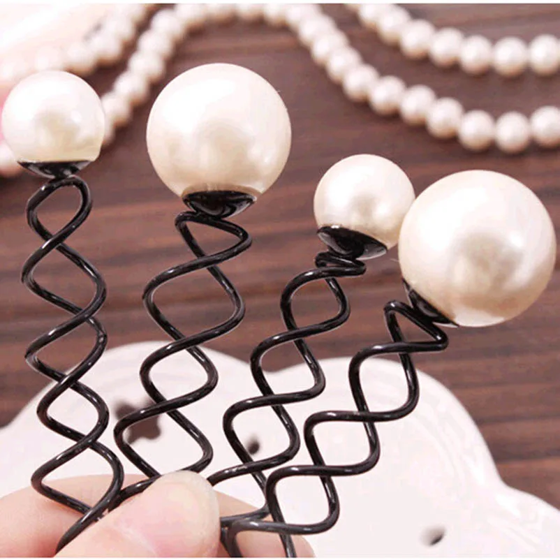 Зажимы для волос с искусственным жемчугом приспособление прически головные уборы заколки и аксессуары
