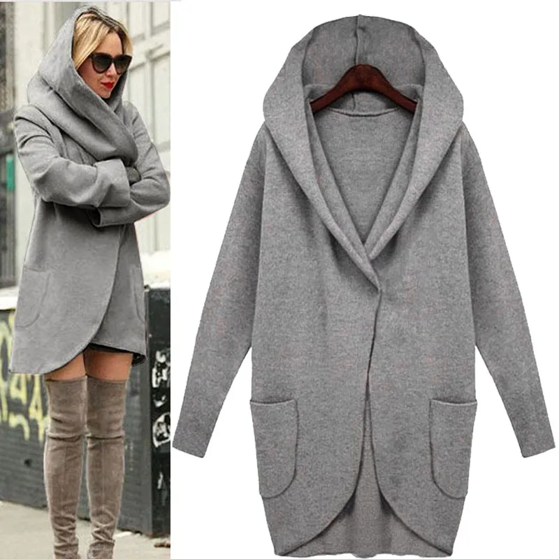 2017 New Autumn High Fashion Trend Street Women's Wool Blend Trench Coat Casual Long Outerwear Loose Clothing For Lady | Женская