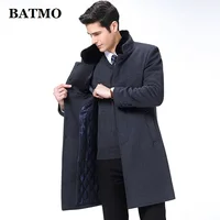 BATMO 2022 new arrival autumn&winter high quality wool long trench coat men,men's wool jackets,warm coat,plus-size M-XXXL,8808
