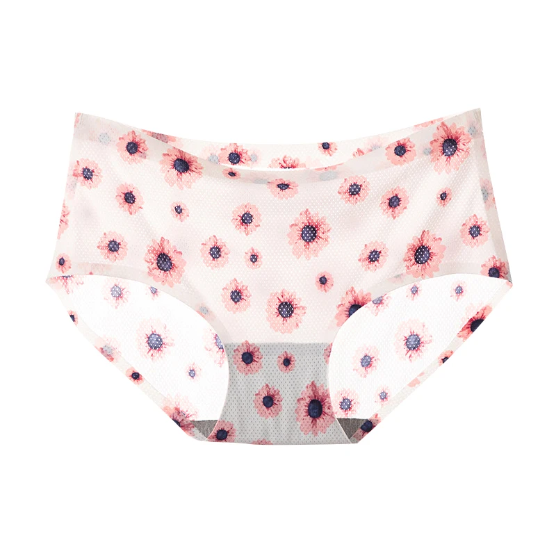 Короткие трусы трусики для женщин женские принт тонкие шелковые нижнее бельё