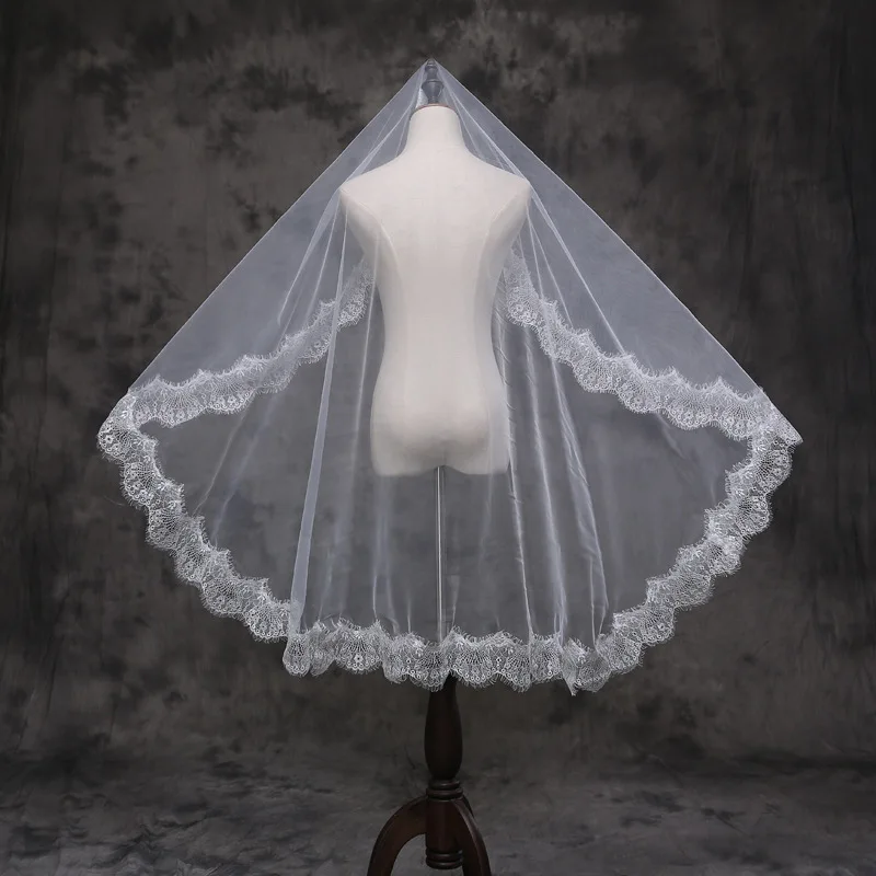 Винтажная свадебная вуаль цвета слоновой кости 2021 дешевые свадебные аксессуары