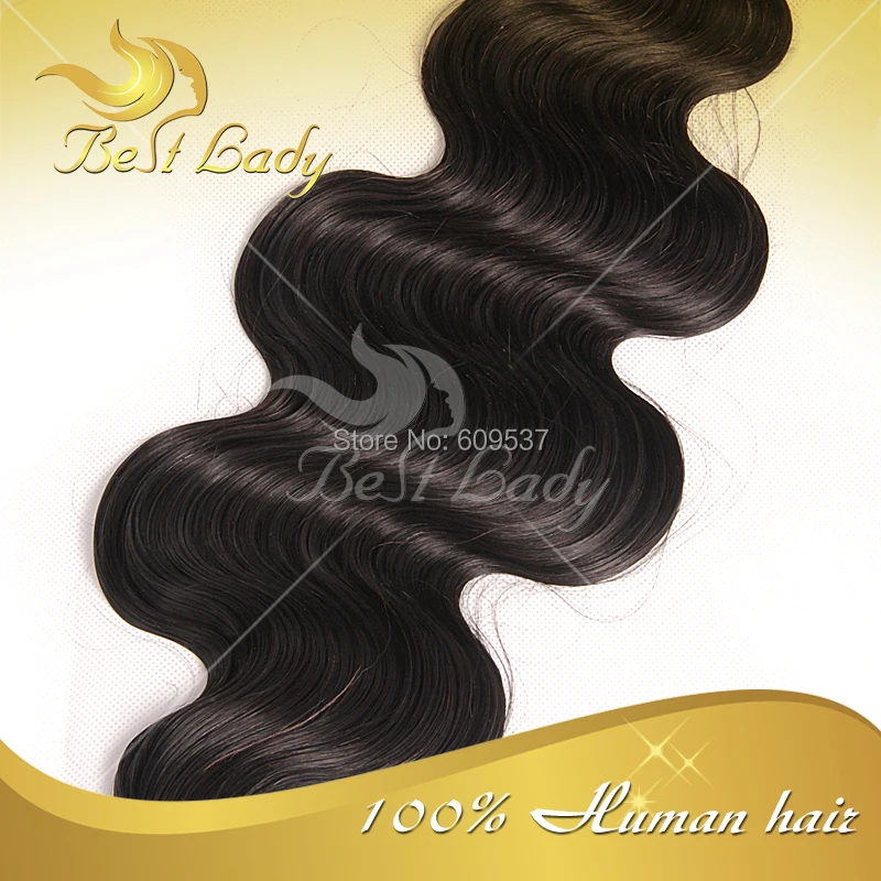 2014 ВЫСОКОЕ качество оптовой бразильский плетение волос на теле 12 &quot-28&quot черный