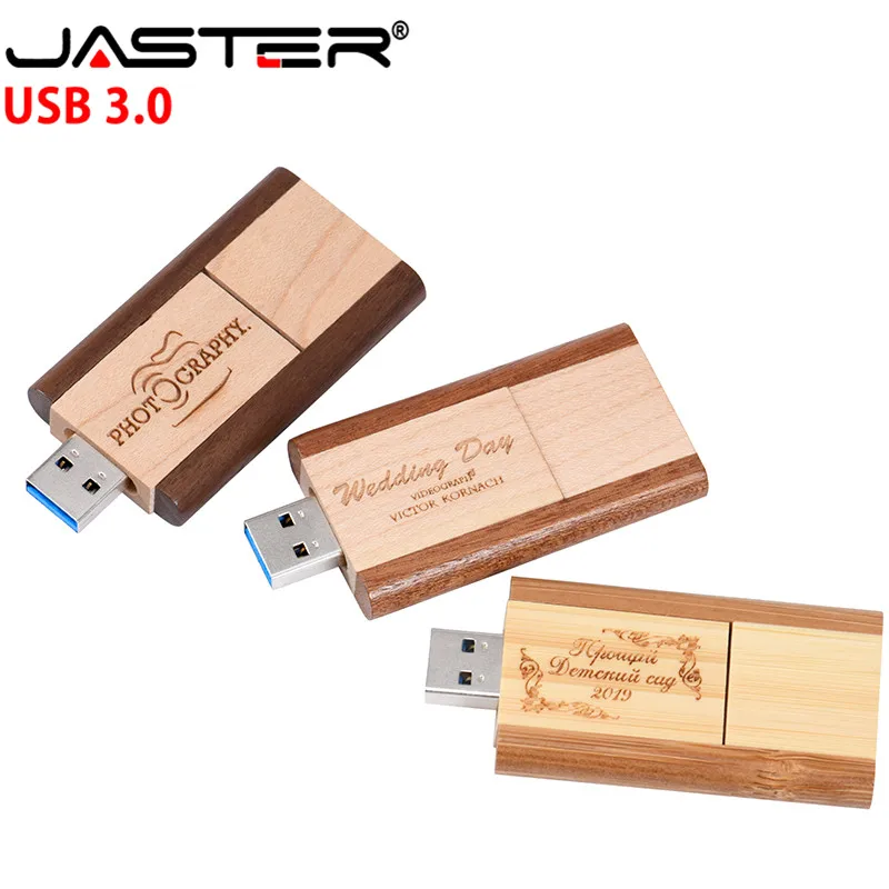 JASTER высокоскоростной деревянный логотип 32 ГБ 16 8 флеш-накопитель USB 3 0 карта