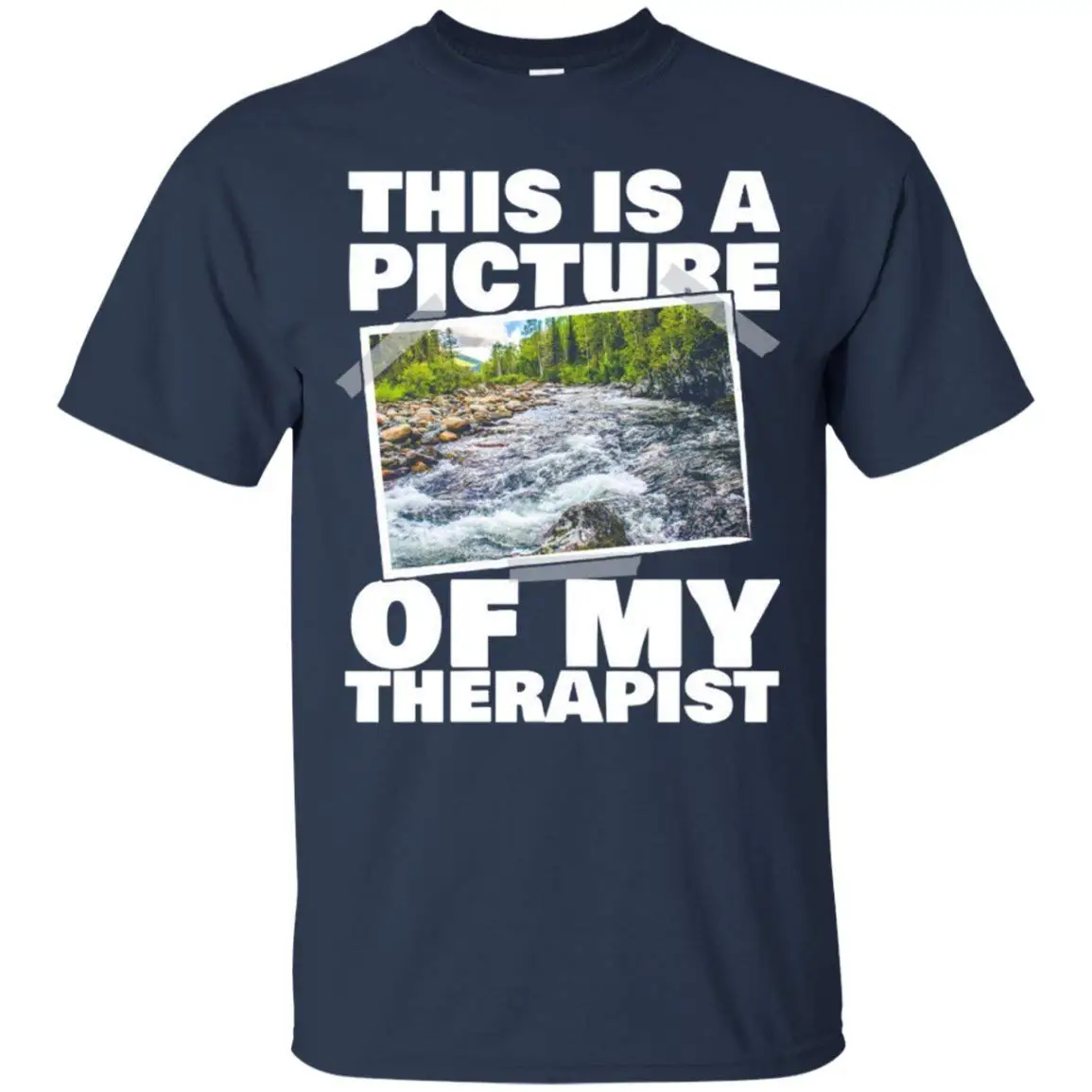 

This is of My Therapist Fishing Best Gifts Tee T-Shirt for Men Fashion Summer Paried T shirt top tee Classic