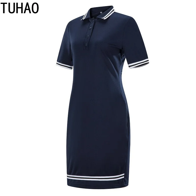 TUHAO летние уличные платья размера плюс 6XL 5XL 4XL с отворотом Повседневное платье