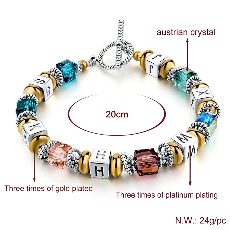 Браслет женский с бусинами из муранского хрусталя серебристого цвета|bracelets for|beads