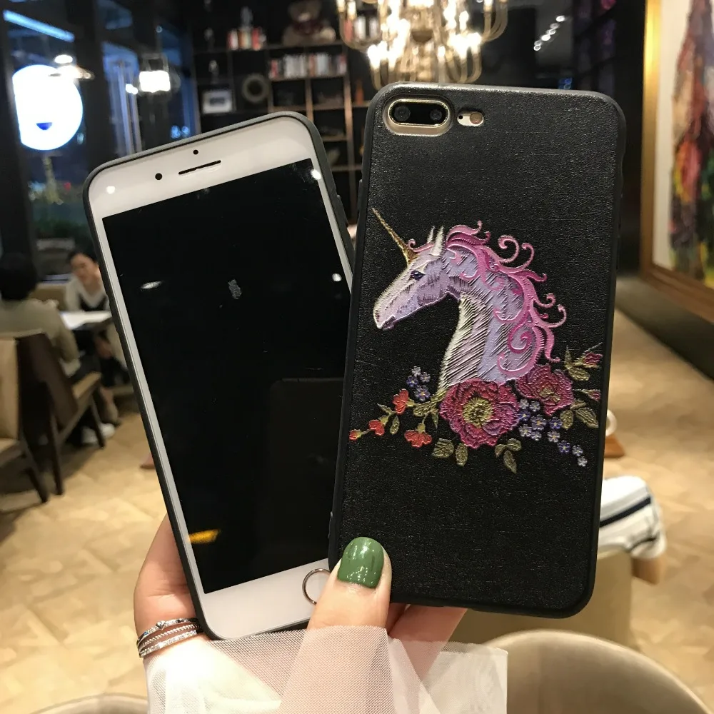 Винтажный 3D Китайский чернильный рисунок Единорог силиконовый чехол для пары
