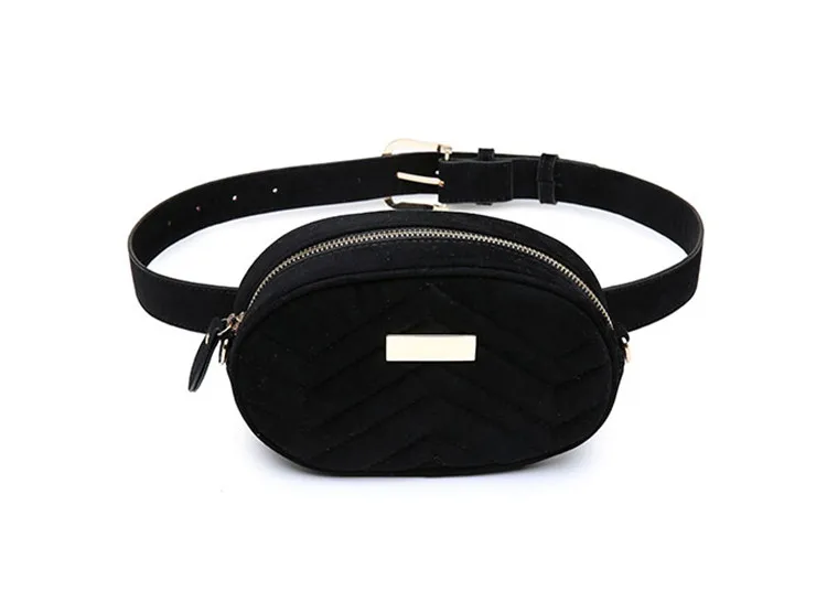 black suede TOYOOSKY Модные женские кожаные поясные сумки женская сумка на плечо с цепочкой Женская замшевая поясная сумка дорожный с молнией маленькие сумки - Цвет: black suede