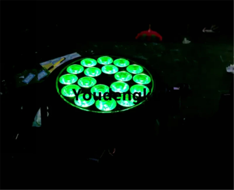 12 шт. уличная светодиодная Плоская Круглая молния компактная par 5 в 1 18x15 Вт RGBWA