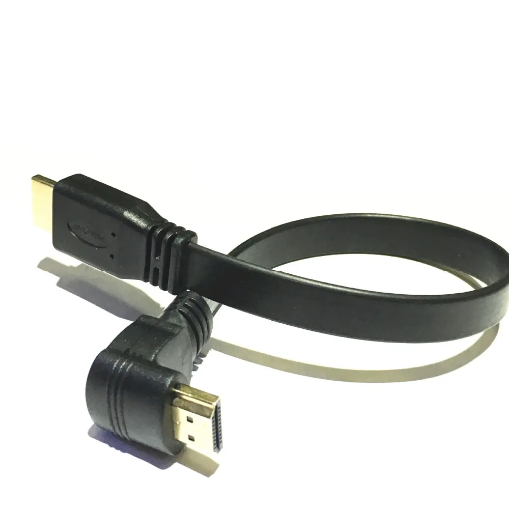 1FT плоский тонкий высокоскоростной Удлинительный кабель HDMI мужчина к шнур со