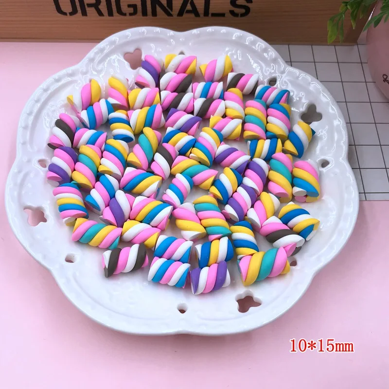mix marshmallow Горячая милые кавайные Зефир, глиняные вихревые конфеты для рукоделия, украшения для телефона, скрапбукинг, сделай сам - Цвет: mix marshmallow