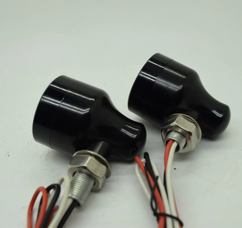 Free Shipping MINI Black Turn Signal Lights LED Motorcycle Signals Blinkers Front Rear Peg Light |