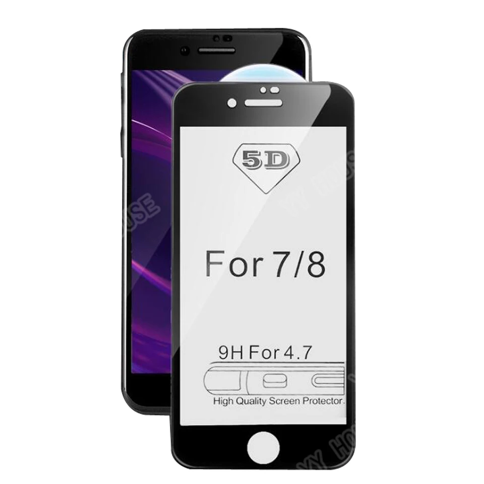 Закаленное стекло 5D для iPhone6 7 8 6 s защитная пленка экрана полное покрытие iPhone 6S Plus