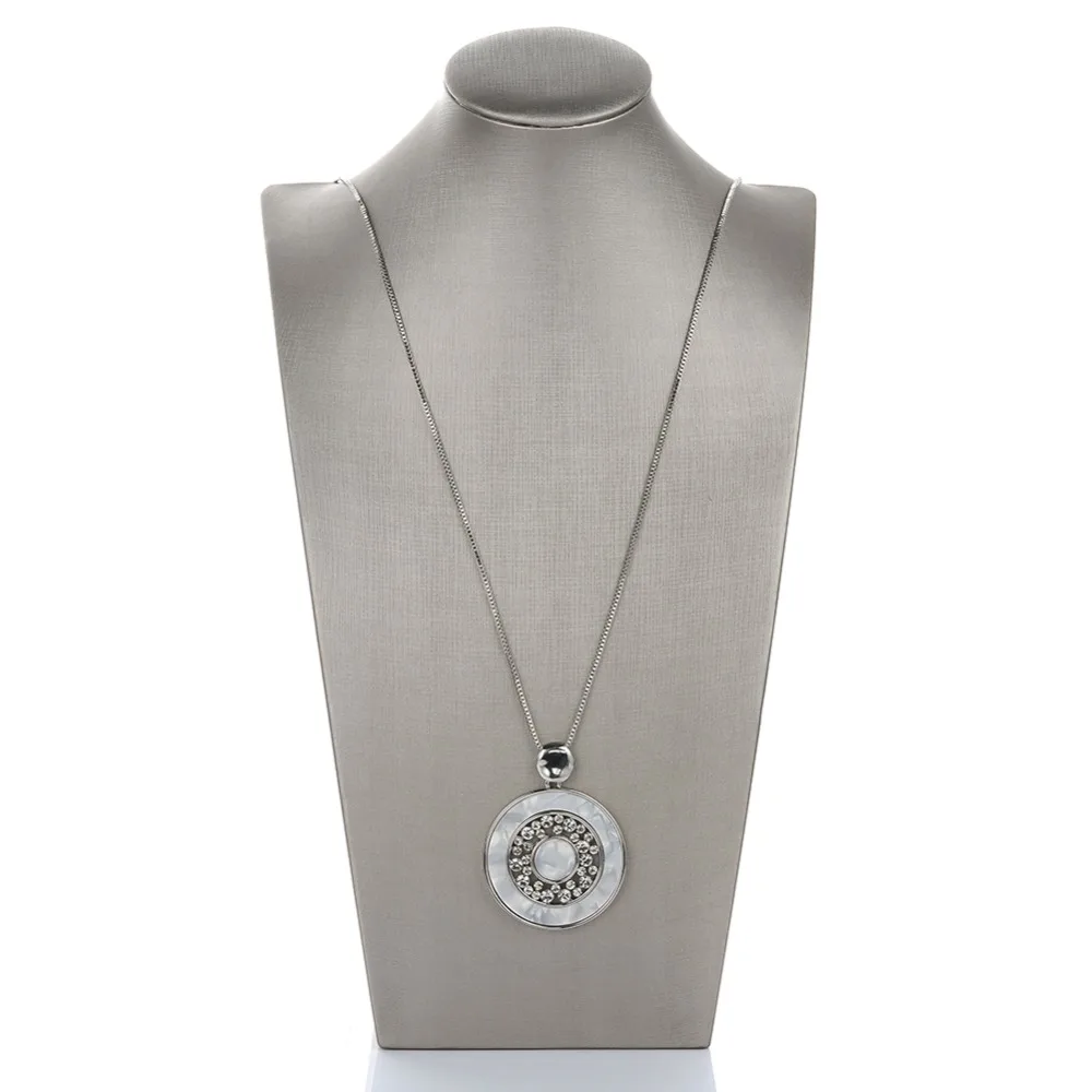 Ожерелье-цепочка женское круглое из полимера с бусинами Стразы | Украшения и