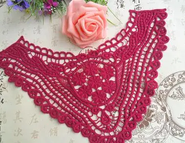 30*21cm 100% Cotton Fake Lace Collar Fabric DIY Embroidery Neckline Applique Sewing Craft | Дом и сад