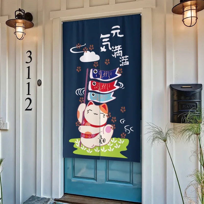 Японская дверь Lucky Cat занавеска для гостиной спальни кухни украшение
