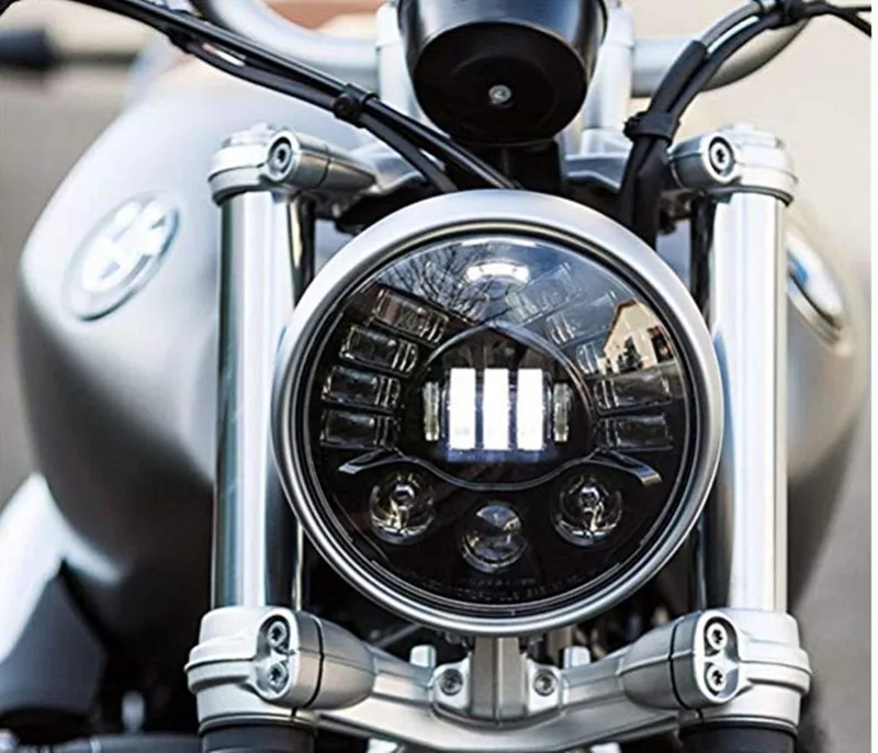 Светодиодный прожектор для мотоцикла 80 Вт 7 дюймов bmw rninet r ninette с янтарным левым и