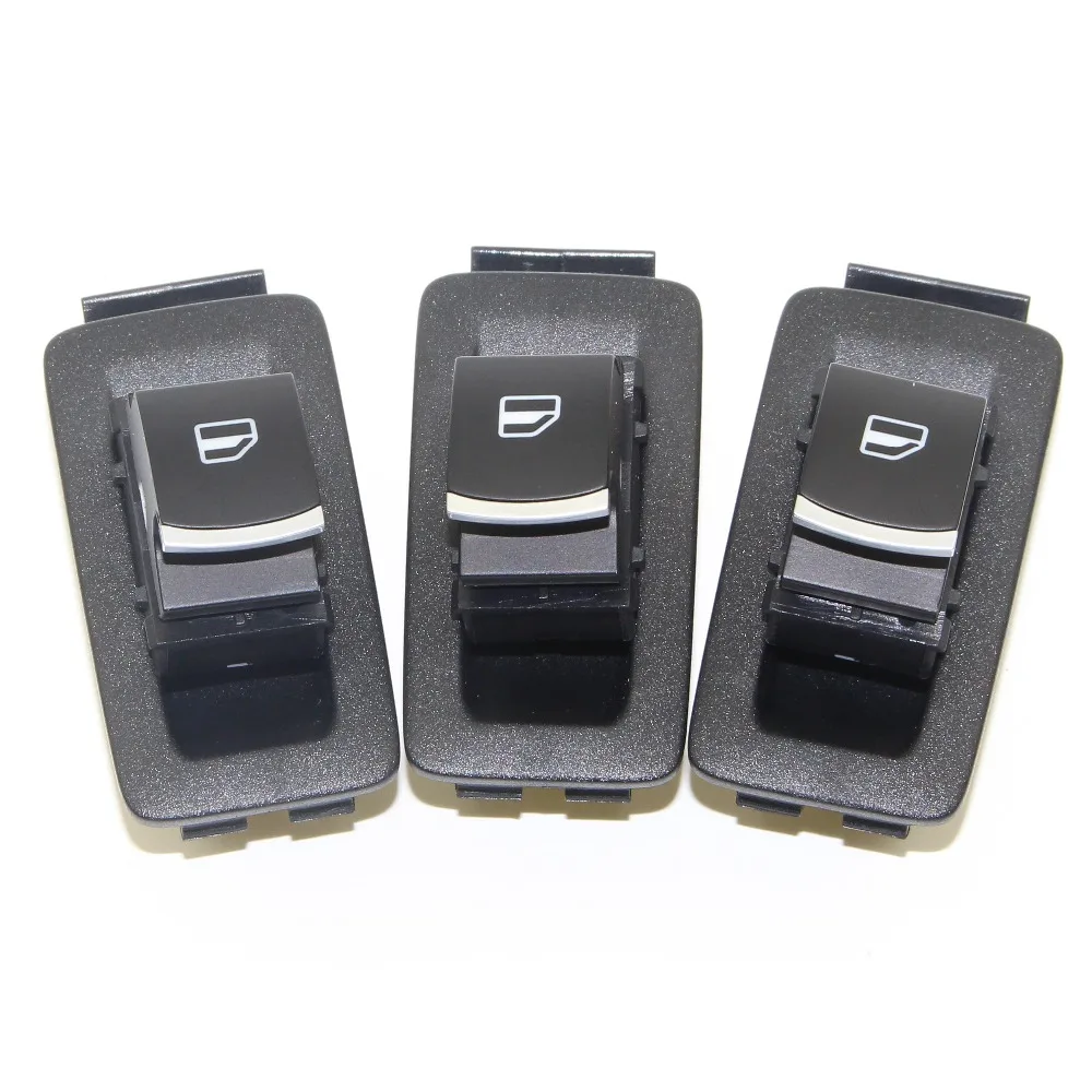 3 шт. хромированные кнопки управления окном со стороны пассажира + декоративный