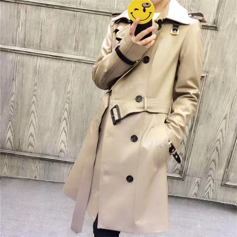 Женское длинное пальто из натуральной овчины Тренч 100% овчины|jacket fashion|jacket jacketjacket