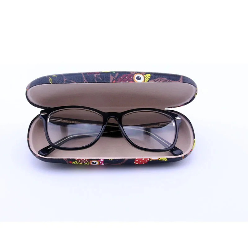 Cute animal Optical Case Protable PU Hard Eye Glasses case Metal Sunglasses box Eyewear Protector Box | Аксессуары для одежды