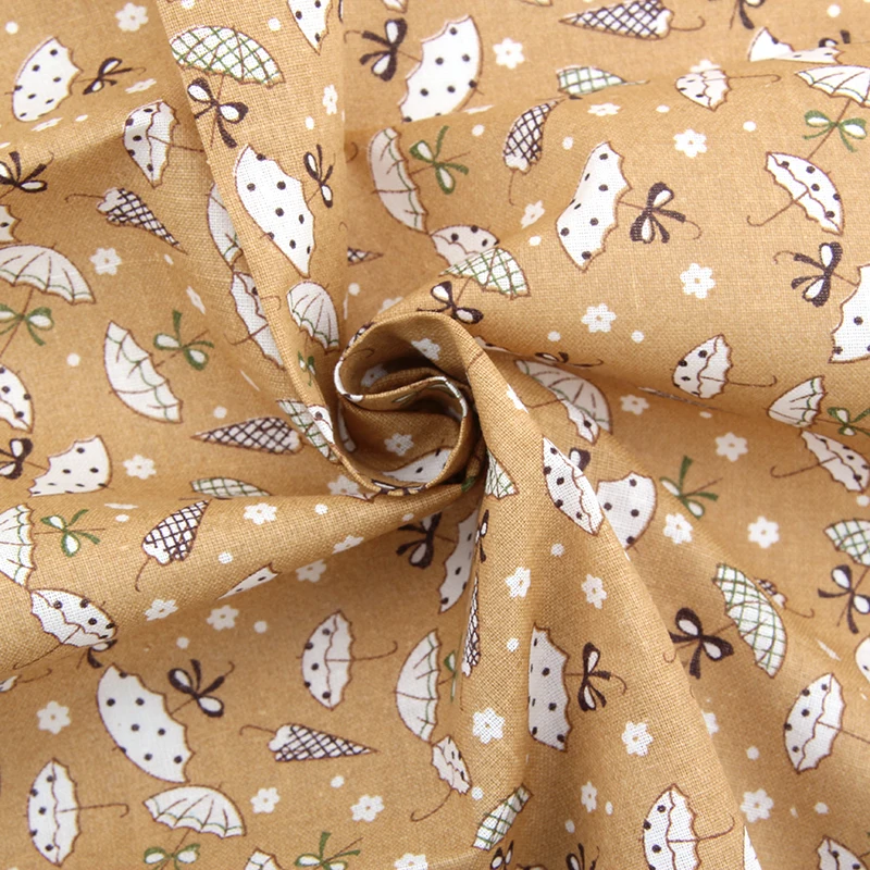 Кофе Цвет Цветочный Лоскутная плотная хлопок ткань швейный Текстиль Ткань для