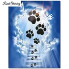 5D DIY Алмазная Картина Вышивка крестом полный квадратный круглый небеса Алмазная вышивка собаки Стразы Рождественский подарок FS6508