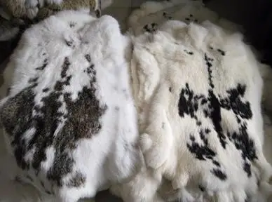small black spot Шарф из кроличьего из натурального кроличьего меха с меховой аппликацией в виде кролика с коврик для ползания по доступной цене - Цвет: small black spot