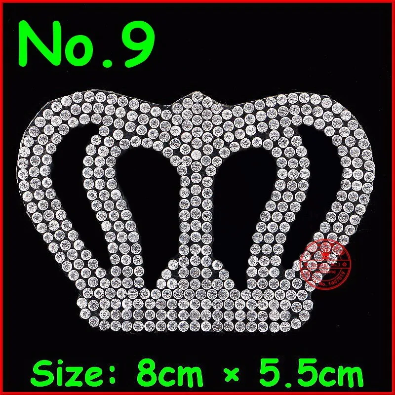 1 шт. белые нашивки в виде короны термоклейкая нашивка с кристаллами для женщин