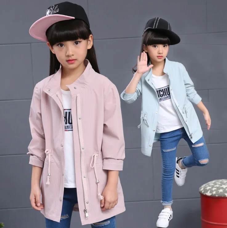 

New children's clothing 2017 Korean version of the fall girl jacket fashion coat long coat