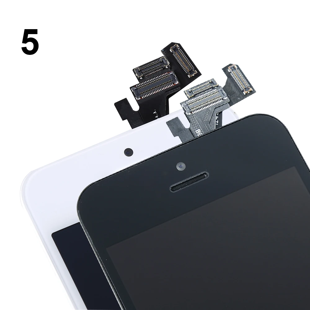 ЖК-экран качества AAAAA с комплектом в сборе для iPhone 5 5c сенсорный дигитайзер полный