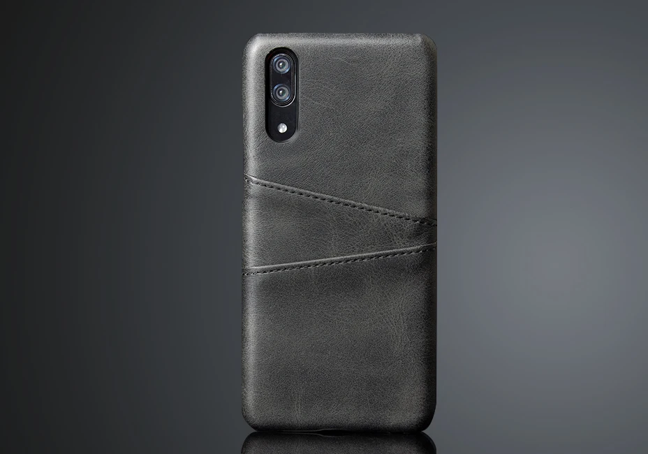 Black Pdgb кожаный чехол для huawei Honor 9 10 lite 8X Max 8A 8C 7A 7C v20 Крышка для huawei P20 lite P30 Pro держатель для карт бумажник чехол - Цвет: Black