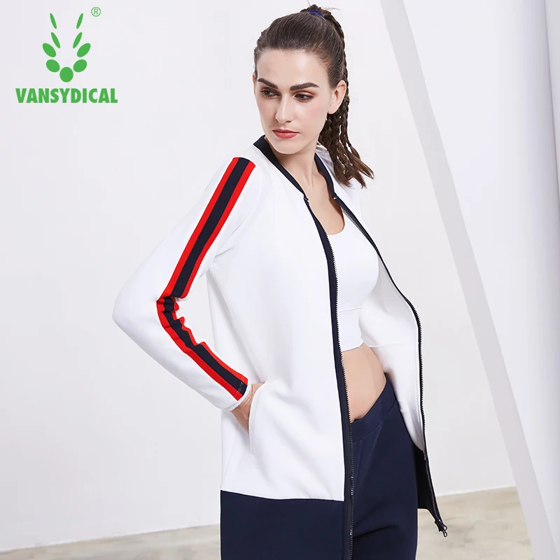 Женская спортивная куртка Vansydical дышащая на молнии для занятий спортом осень и