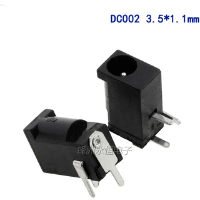 10 шт./лот DC Мощность разъем DC 002 005 DIY гнездовой разъем DC 3,5 5,5 1,1 1,3 2,1 2,5 мм - Цвет: DC002 1MM1