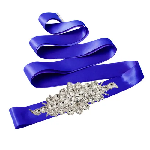 Royal blue TOPQUEEN S01 женский пояс свадебный пояс аксессуары невесты ленты Пояски для вечернее платье выпускного вечера - Цвет: Royal blue