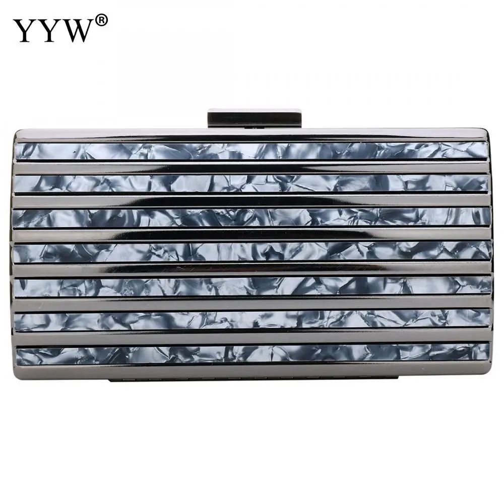 Акриловые Полосатые женские сумки 2018 модный клатч вечерняя вечерние через плечо