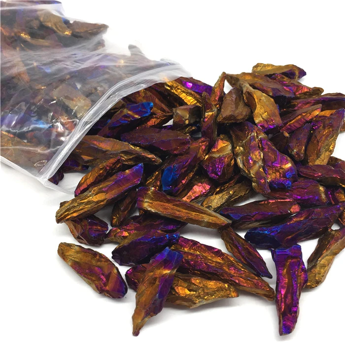 1 кг Радужный кристалл с Аура-кварцем камни титановым покрытием | Дом и сад