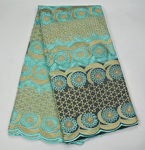 AD36 светло-зеленый довольно Африканский чистая кружевной ткани хорошее качество