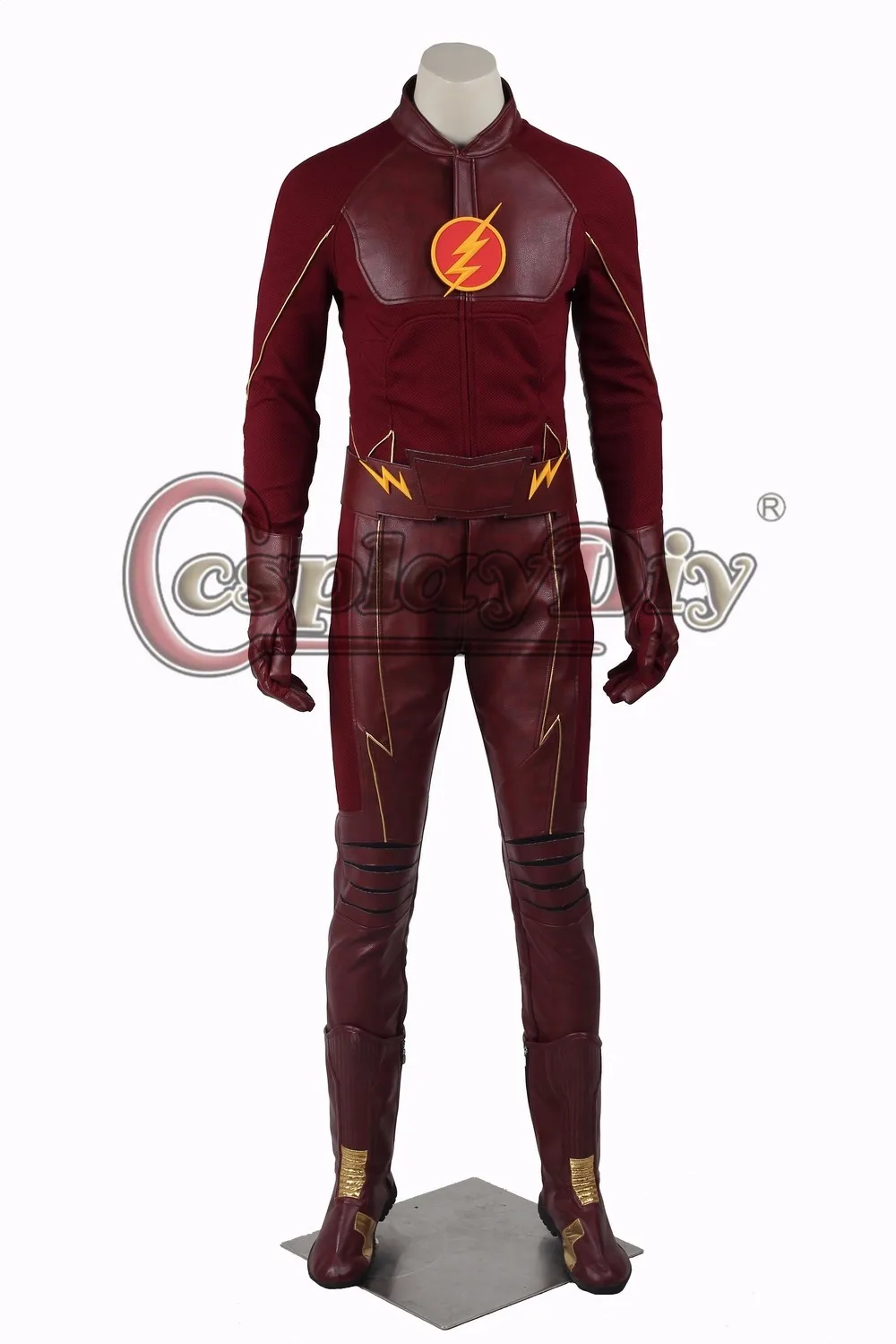 

Cosplaydiy The Flash First Seacon Flash Men Barry Allen Cosplay Costume Flash Costumes Suit Halloween Outfit Custom Made