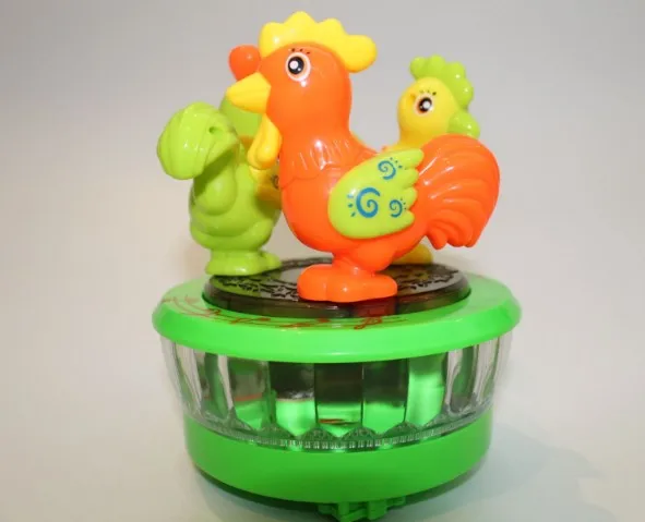 Курицы из мультика вращение музыкальная игрушка звук и свет один шт игра для