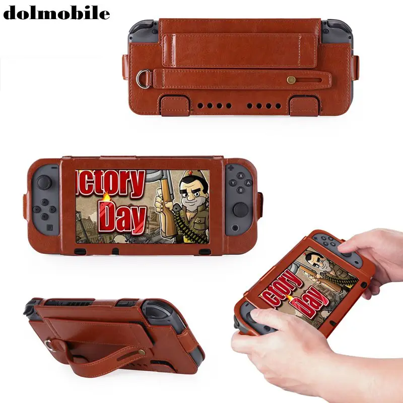 

Роскошный чехол dolmobile из искусственной кожи с ручным ремешком для консоли Nintendo Switch NS NX, 30 шт.