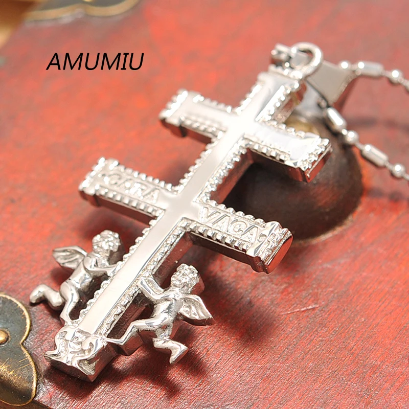 Детский кулон AMUMIU angel ожерелье из нержавеющей стали модные украшения 2017 для