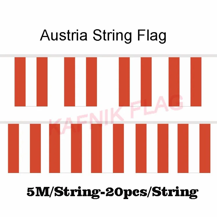 

KAFNIK, 5 метров 20 лиц 14*21 см Австрийский флаг баннер бар для украшения вечеринки/Мир события карнавал Декор
