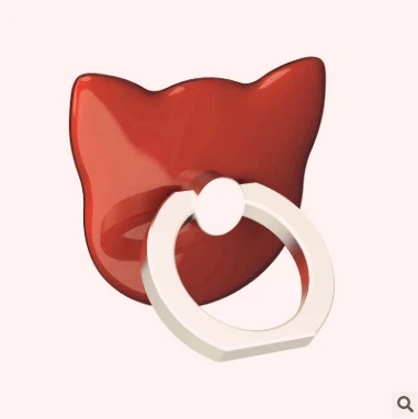 Red FFFAS кошачьи уши мобильный телефон палец кольцо держатель Милая подставка зарядка опора для сотового телефона Универсальный Медведь кронштейн для Apple Iphone 8 X - Цвет: Red
